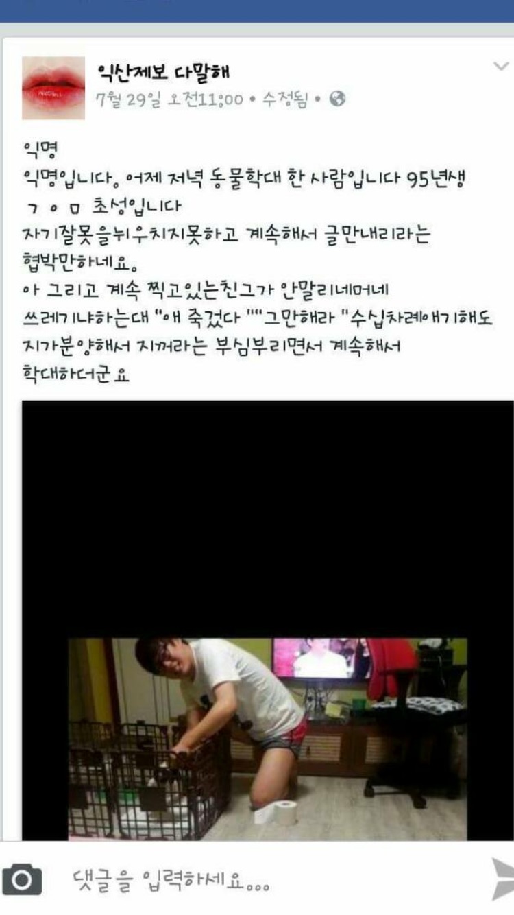 아기비글을 피나도록 몇시간동안 학대하는 사람좀 잡아주세요