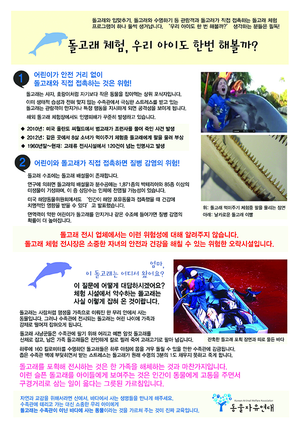 돌고래 관련 유인물